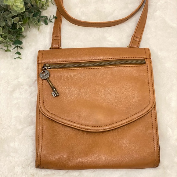Fossil Handbags - Fossil Brown Leather Crossbody Bag/Purse